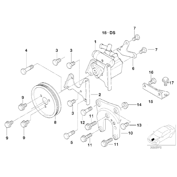 Pompa wspomagania ukł. kierowniczego BMW E39 520 523 525 528 530 - 32411097149