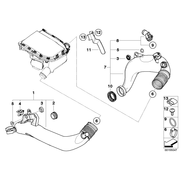 Pierścień uszczelniający BMW E38 E39 E46 E60 E83 E87 E90 318d 320d 330d 335i 118d 120d 135i 520d 535i 502d 740d - 13712247398