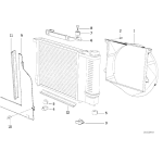 Osłona wentylatora chłodnicy BMW E30 316i 318i M40 - 17111719249