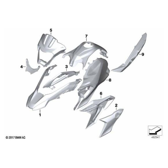 Błotnik przedni niewykończony górny BMW K02 G310 GS - 46618388541