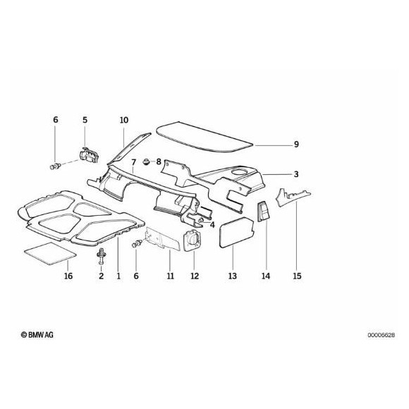 Izolacja dźwiękowa przód BMW E36 Coupe Cabrio - 51488161501