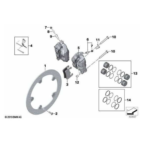 Klocki hamulcowe przód BMW K50 K51 K52 K67 - 34118405104