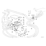 Przewód wąż wody ukł. chłodzenia dolny BMW E34 520i 525i M2 M50 - 11531720524