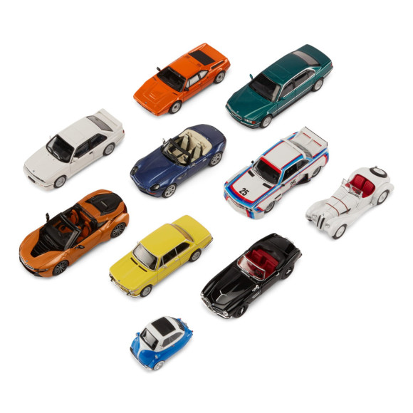 Zestaw miniatur BMW Collection 1:64 10 sztuk prezent - 80425B5F660