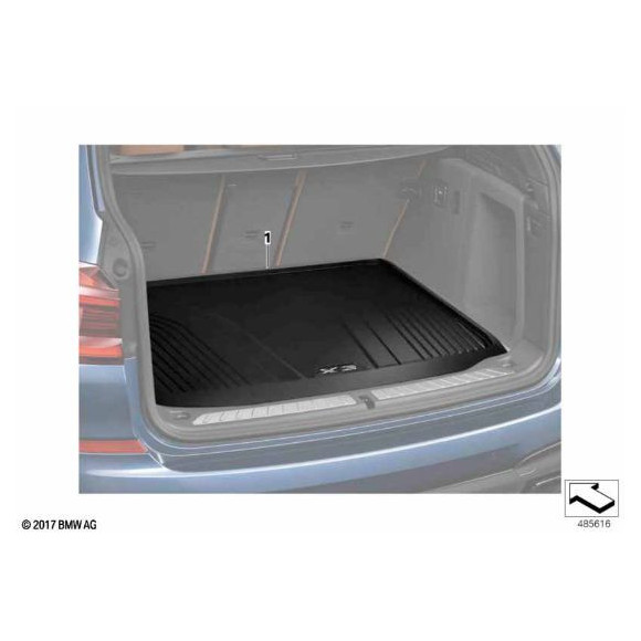 Mata kształtowa bagażnika BMW X3 G01 G08 F97 M - 51472450516