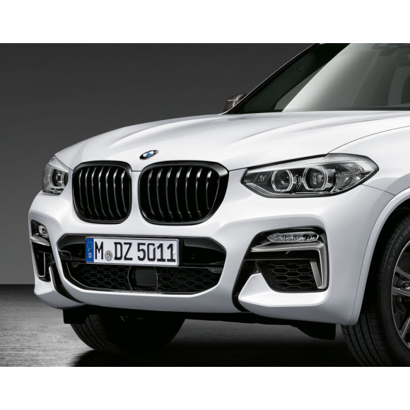 Grill nerka atrapa lewa BMW X3 G01 X4 G02 Czarne Shadow Line - 51138469959