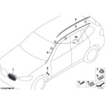 Grill nerka atrapa lewa BMW X3 G01 X4 G02 Czarne Shadow Line - 51138469959