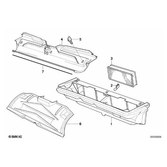 Filtr kabinowy węglowy zestaw BMW E31 840 850 - 64312339891