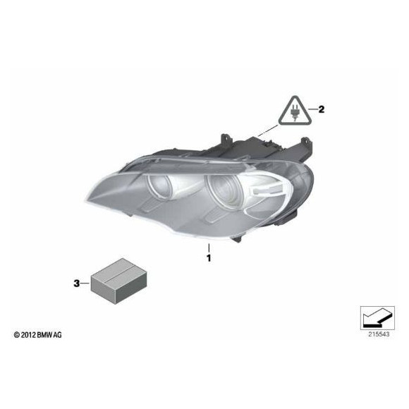 Reflektor prawy E70 X5 - 63127278046