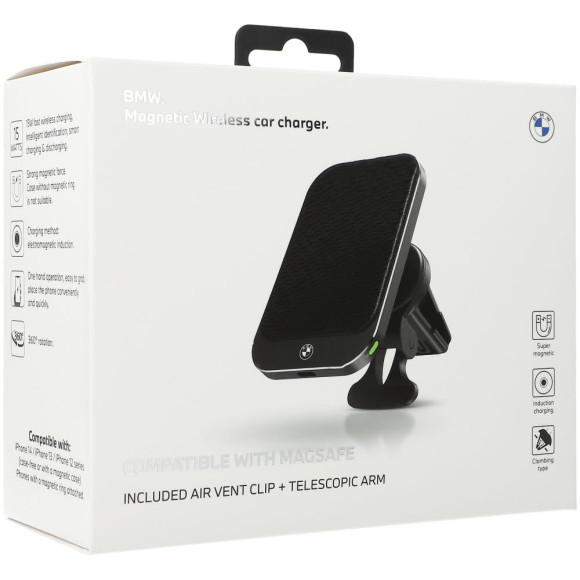 Prostokątny Uchwyt na telefon BMW MagSafe z indukcją - 3666339170752