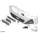 Mocowanie napisu M perlglanz Chrom BMW G42 218 220 230 240 - 51115B5C4F7