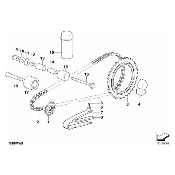 Szyna ślizgowa łańcucha napędowego  BMW R13 R131 R134 F650GS  G650GS - 27722343550