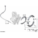 Linka hamulca ręcznego prawa BMW F01 F02 F04 RR Dawn Ghost - 34436797372