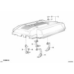 Uchwyt osłony silnika przód lewy BMW E34 E32 E38 E31 730 740 530 540 840 - 11611747168