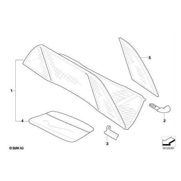 Podpora osłony przeciwwietrznej prawa BMW E46 Cabrio - 54317037390