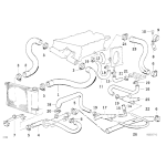 Uchwyt mocowanie przewodu ukł. chłodzenia BMW E30 E34 316i 318i 318is 518i M40 M42 - 11531721871