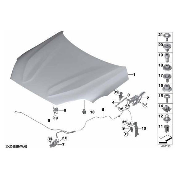 51237446416 Wspornik uchwytu BMW G20 G21 G28 G80 G23 G26 G83 G22 - 51237446416 - Części oryginalne BMW Łódź | Sklep internetowy BMW