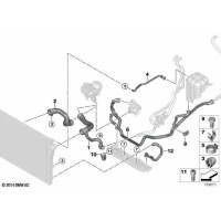 Elastyczny przewód ukł. chłodz. BMW E70 X5 E71 X6 - 17127576371