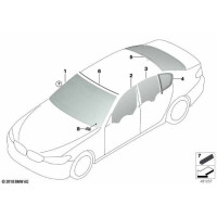 Szyba klejona tył zielona (ESG) BMW G30 F90 - 51317388750