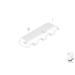11617522575 Nakrętka pokrywy silnika BMW E81 E83 E84 E87 E90 E91 E92 E93 320 120 N46N - 11617522575 - Części oryginalne BMW Łódź
