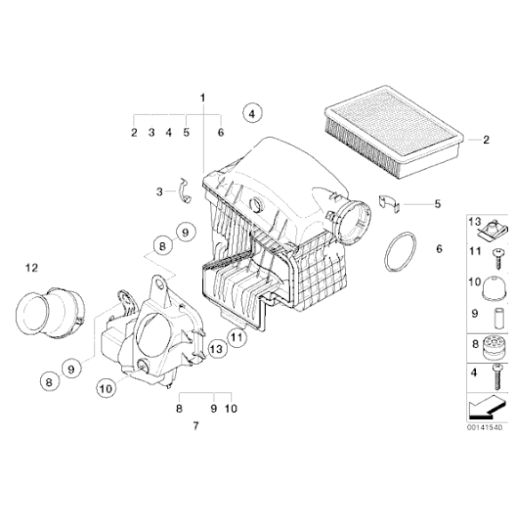 13717514832 Filtr powietrza E65 N62 N62N - Oryginał BMW - 13717514832 - Części oryginalne BMW Łódź | Sklep internetowy BMW