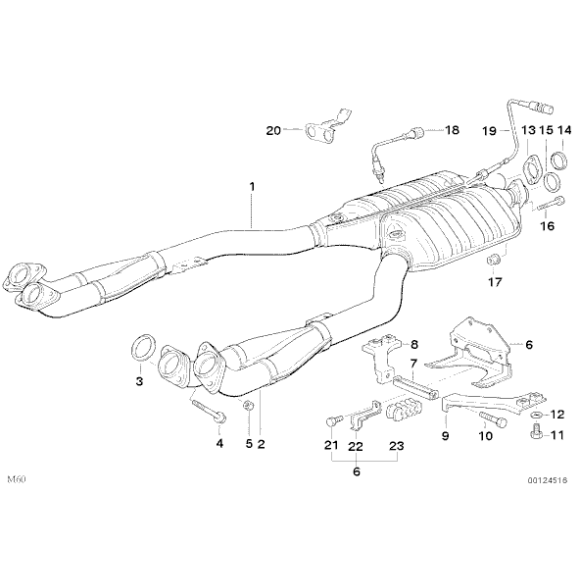 Pierścień uszczelniający wydech BMW E12 E23 E24 E28 E32 E34 Z1 - 18111723540