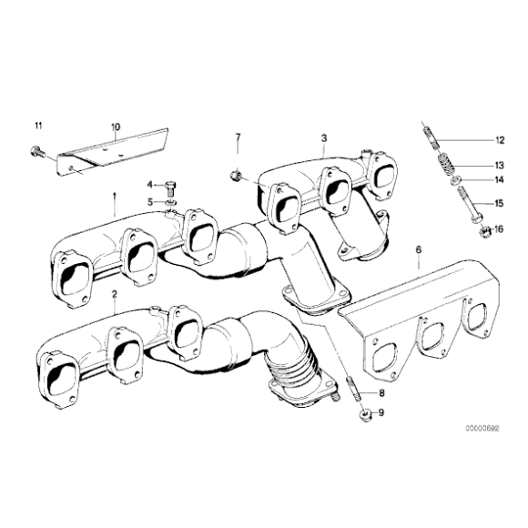 11621723656 Uszczelka kolektora wydechowego BMW E24 E23 E32 E34 - 11621723656 - Części oryginalne BMW Łódź | Sklep internetowy BMW