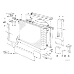 Chłodnica wody BMW E34 E32 530i 535i 730i 735i M30 skrzynia ręczna - 17111723689