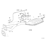 Wspornik uchwyt rury wydechowej BMW E30 318is M42 - 18301728341