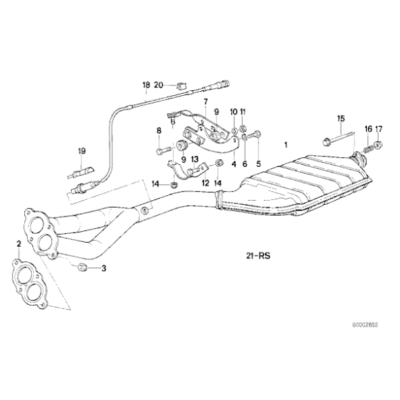 Wspornik uchwyt rury wydechowej BMW E30 318is M42 - 18301728341