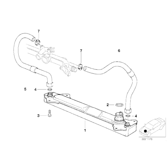 17221728944 Wąż odpływu BMW E32 E31 E34 540i 740i 840i - 17221728944 - Części oryginalne BMW Łódź | Sklep internetowy BMW