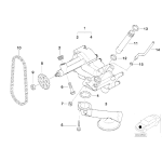 Koło łańcuchowe pompy oleju BMW E34 E32 E31 E39 E38 E53 X5 M60 M62 - 11411733962