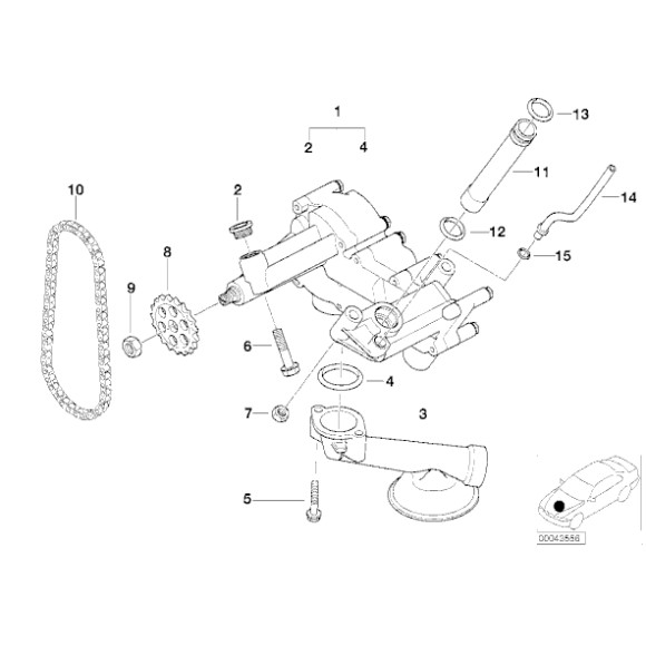 Koło łańcuchowe pompy oleju BMW E34 E32 E31 E39 E38 E53 X5 M60 M62 - 11411733962
