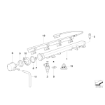 Przewód wtryskowy BMW E34 E36 518i 316i 318i M43 M42 - 13531734355