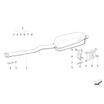 Tłumik tylny BMW E36 320i 323i M52 M50 - 18101737097