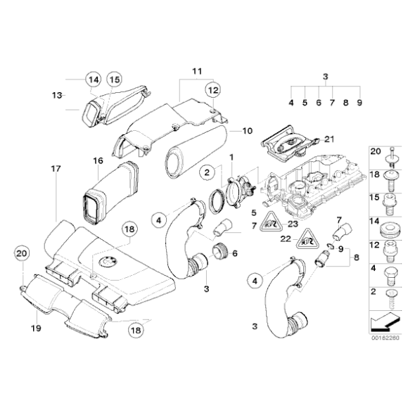 13717795284 Osłona gumowa obudowy filtra powietrza BMW E90 E91 318d 320d M47N2 - 13717795284 - Części oryginalne BMW Łódź | Sklep internetowy BMW