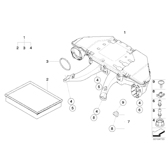 13717798342 Filtr powietrza BMW E70 E71 X5 X6 3,0sd 3,5sd 35dX M57N2 - 13717798342 - Części oryginalne BMW Łódź | Sklep internetowy BMW