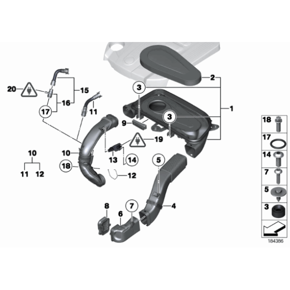 13717800151 Wkład filtra powietrza BMW F01 F07 F10 F11 520d 525d 530d 518d 730d 740d 740dX 535dX 530dX - 13717800151 - Części oryginalne BMW Łódź | Sklep internetowy BMW