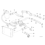 Przewód elastyczny układu chłodzenia BMW E31 850Ci 850CSi M70 - 11531741411