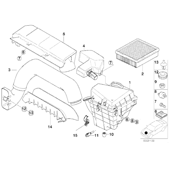 13721247404 Filtr powietrza BMW E36 Z3 316 318 318is - 13721247404 - Części oryginalne BMW Łódź | Sklep internetowy BMW