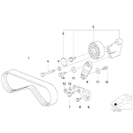 Rolka napinająca z dźwignią BMW E31 E38 E39 V8 535 540 735 740 840 - 11281742859