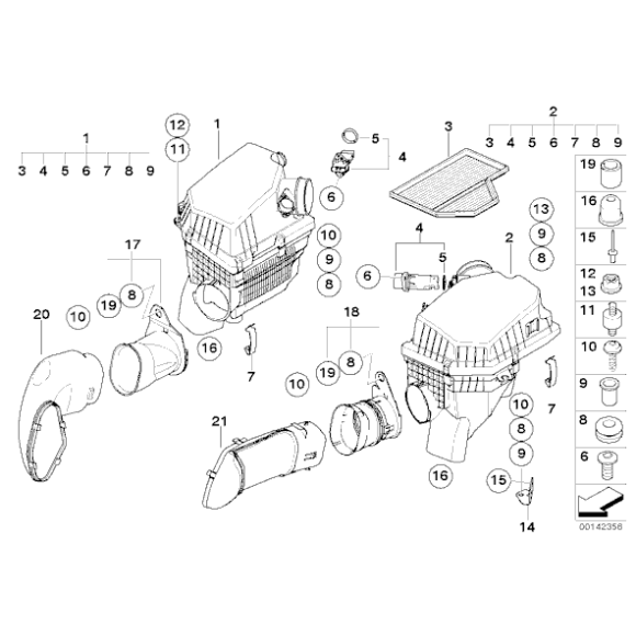13727834714 Filtr powietrza prawy BMW E60 E61 E63 E64 M5 M6 - 13727834714 - Części oryginalne BMW Łódź | Sklep internetowy BMW