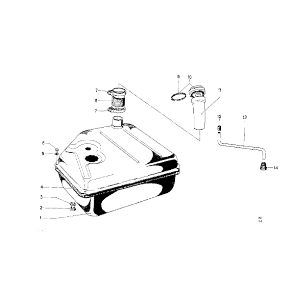 Guma uszczelniająca przewodu wlewu paliwa BMW E12 E21 E23 E28 E24 E3 E30 E31 E32 E34 E38 E9 E10 - 16111179680