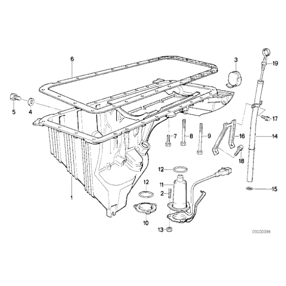 12611748193 Czujnik poziomu oleju BMW E34 525i M50 24V - 12611748193 - Części oryginalne BMW Łódź | Sklep internetowy BMW