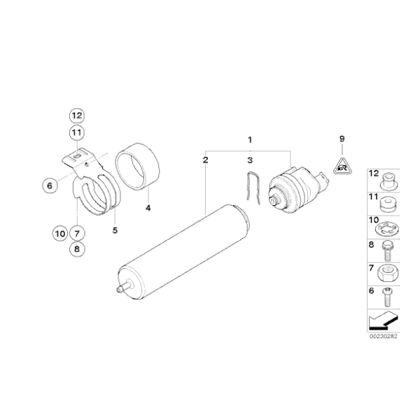 Końcówka gumowa BMW E36 E38 E39 E46 E53 X5 E60 E63 E65 E70 E81 E83 E84 E90 F01 F07 F10 F13 F15 F20 F30 F25 G01 G11 G20 G30 - 161