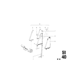 Uszczelka szyby uchylnej tył lewa BMW E10 114 1502 1600 1602 1802 1800 2000 2002 - 51321815011