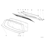 Listwa ozdobna szyby tył dolna BMW E12 E28 518 520 525 528 530 535 533 M5 - 51311817452