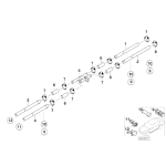 Uchwyt przewodów paliwa BMW E12 E21 E23 E24 E28 E3 E30 E32 E34 E38 E39 Z1 - 16121155064