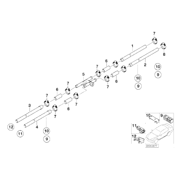 Uchwyt przewodów paliwa BMW E12 E21 E23 E24 E28 E3 E30 E32 E34 E38 E39 Z1 - 16121155064