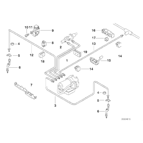 Uchwyt przewodu paliwowego BMW E31 840i 840Ci 850Ci 850CSi E36 316 318 320 323 325 328 M3 Z3 - 16121180378
